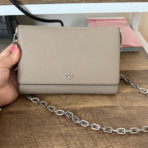 Tory Burch Handbags - Tory Burch Taupe Crossbody Bag